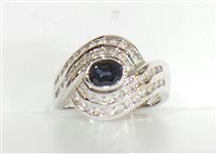 Anello Stocco Gioielli Donna in Oro bianco Zaffiro 0.99 Ct ZFBO1-13 - ZFBO1-13